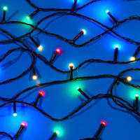 СНОУ БУМ Гирлянда эл. вьюн 10м, 100LED, мульти, 8 режимов,ПВХ черный, 220В