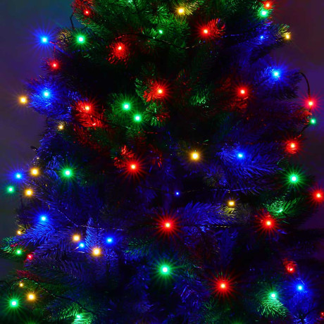 СНОУ БУМ Гирлянда эл. вьюн 10м, 100LED, мульти, 8 режимов,ПВХ черный, 220В