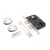 Замок врез ЗВ1-102 хром (под цилиндр, 4 ригеля 12мм) Меттэм  \20