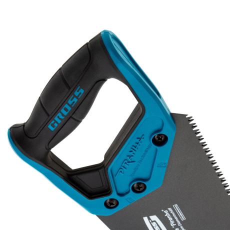 Ножовка по дереву "PIRANHA", 500 мм, 7 TPI, 3D-зуб, тефлоновое покрытие полотна, двухкомпонентная рукоятка Gross