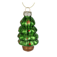 СНОУ БУМ Подвеска декоративная &quot;Елочка&quot; 9,1x4,4 см стекло