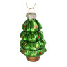 СНОУ БУМ Подвеска декоративная "Елочка" 9,1x4,4 см стекло