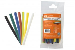 TDM ТУТнг  6/3 терм. трубка набор, цена за набор, (7 цветов по 3 шт 100мм) (10!) SQ0518-0503