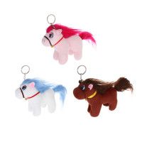 СНОУ БУМ Мягкий сувенир Лошадка 13x14x5 см, полиэстер, 3 дизайна