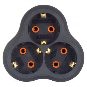 Nilson разветвитель (тройник) 3роз. черный 40220101 (Турция)