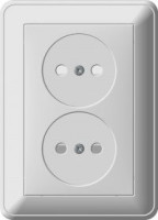 Systeme Electric W59 роз. СУ 2 мест. 16А бел. (пл.осн., штор.) РС16-254-18 (12!)