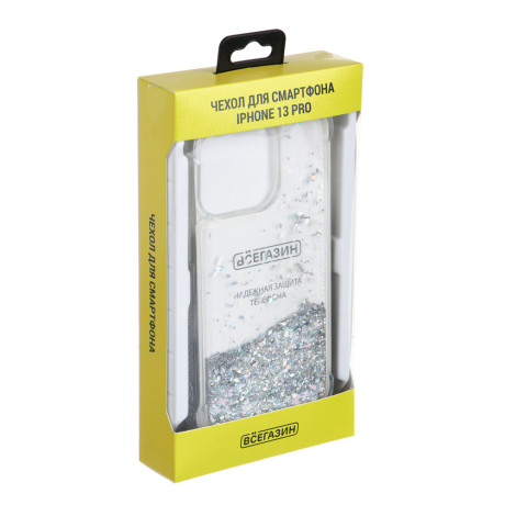 ВСЁГАЗИН Чехол для смартфона Блестки, iP - 13 pro, подвес шнурок