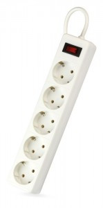 Smartbuy сет. удл.-фильтр ПВС 3х0.75 5роз. 5м 10А БЕЛЫЙ, земля, выкл. (SBSP-50-W)