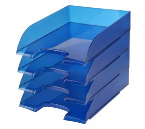 Лоток для бумаг ATTACHE, тонированный синий 4шт/упаковке 1111996