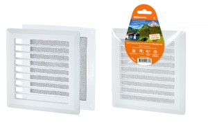 TDM вент. решетка разъемная 203х203мм с москитной сеткой, прямые жалюзи (5!) (РФ) SQ1807-0020