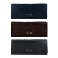 Планинг настольный на 2025 &quot;РЕПТИЛ&quot;, 31x14,5см, 128 стр., тв.обл., бумвинил под рептилию, 3 цвета