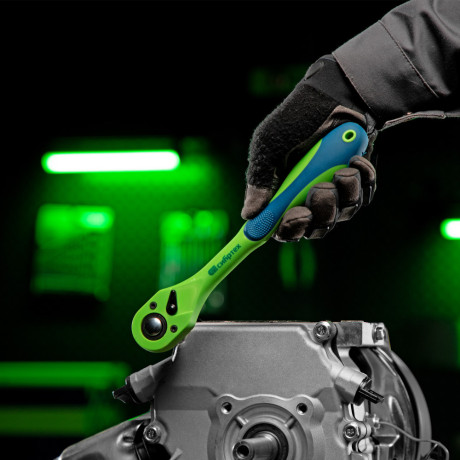 Ключ-трещотка 1/2", CrV, 72 зуба, с быстрым сбросом Сибртех