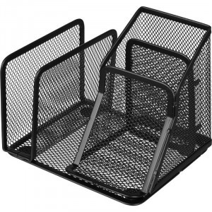Подставка Attache 4х секц. для ручек,писем,мет.сетка,145х130х128мм чёрная 688773