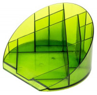 Подставка Attache Яркий офис 12 отделений прозрачный Лайм 1140950