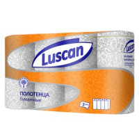 Полотенца бумажные LUSCAN бел цел 17м 2-сл.,с тиснением, 4рул./уп 1130765