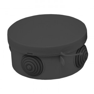 EKF Коробка распаячная КМР-040-039 с крышкой (85х40) 4 мембр. ввода IP54 черная plc-kmr-040-039-b