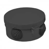 EKF Коробка распаячная КМР-040-039 с крышкой (85х40) 4 мембр. ввода IP54 черная plc-kmr-040-039-b