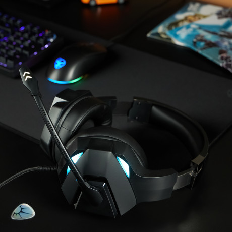 BY Наушники проводные с микрофоном игровые Topfhelm Type-C USB(A)3,2 м,VS7.1,Виброшок,настр. RGB