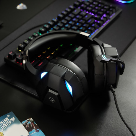 BY Наушники проводные с микрофоном игровые Topfhelm Type-C USB(A)3,2 м,VS7.1,Виброшок,настр. RGB