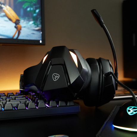 BY Наушники проводные с микрофоном игровые Topfhelm Type-C USB(A)3,2 м,VS7.1,Виброшок,настр. RGB