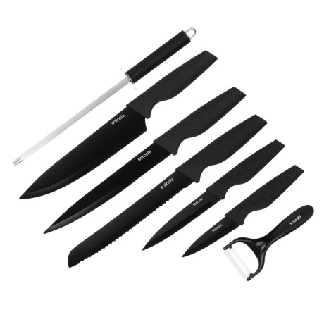 SATOSHI Торонто Набор ножей кухонных 8пр, на подставке