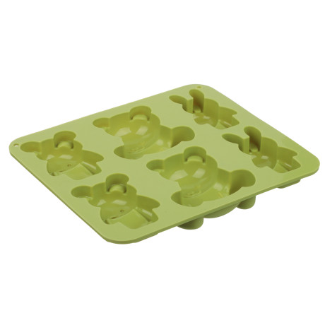 VETTA Форма для выпечки 6 ячеек 16х14х2см, "Мишки и зайчики", силикон, 3 цвета