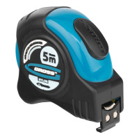 Рулетка &quot;Schlagfest&quot;,5 м x 19 мм,магнитный обрезиненный зацеп,двусторонняя шкала,Нейлоновое покрытие,автоматическая фиксация Gross