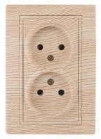 ЭРА Intro Plano роз. СУ 2 мест. (керамика) 16А сосна 1-204-11 2465