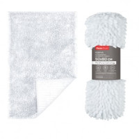 Коврик д/ванной 50*80см,микрофибра Лапша (шенилл) h ворса=2,5см, белый, Эйди 75243 Master House