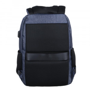 Рюкзак универсальный 44x30x18см, 2 отд., 4 карм., сетчатая спинка, ручка, USB, ПЭ под ткань, синий
