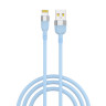 Кабель для зарядки USB(A)-iP BY Live, 1м, 2.4A, силиконовая оплетка, голубой