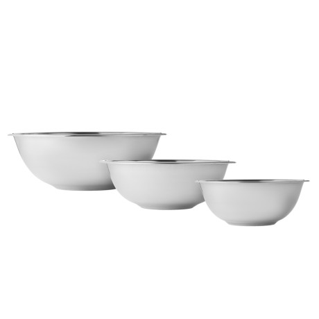 SATOSHI Набор мисок глубоких 3пр, 20-22-24см, 1200-1600-2200мл, нерж.сталь