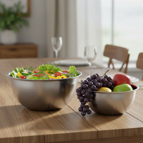 SATOSHI Набор мисок глубоких 3пр, 20-22-24см, 1200-1600-2200мл, нерж.сталь