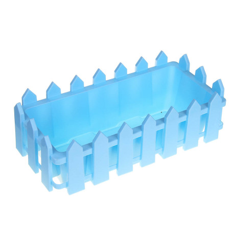 INBLOOM Кашпо Заборчик 32х15,5х11см, PP, 4 цвета