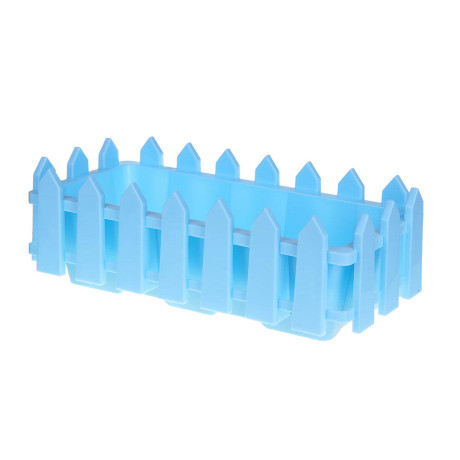 INBLOOM Кашпо Заборчик 32х15,5х11см, PP, 4 цвета