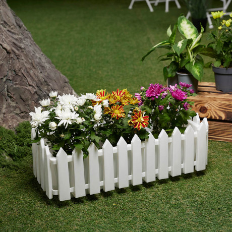 INBLOOM Кашпо Заборчик 32х15,5х11см, PP, 4 цвета