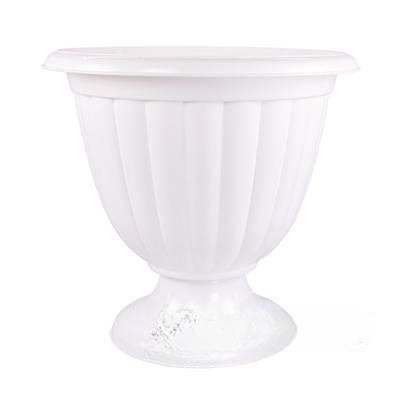 Горшок ЖАСМИН 9л низкая ножка БЕЛ БШ1395 (10)