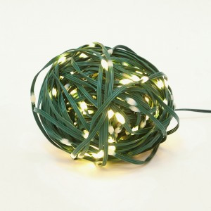 Гирлянда-нить св/д "Полоса" 10м 100LED провод зелен ULD-S1000-100/DGA WARMWHITE IP20 DEW BAND Uniel