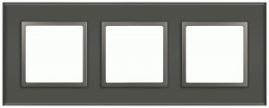 ЭРА Elegance рамка СУ 3 мест. стекло титан 14-5103-16 65837