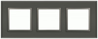 ЭРА Elegance рамка СУ 3 мест. стекло титан 14-5103-16 65837