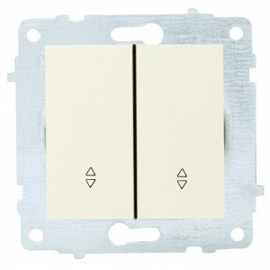 OVIVO мех. выкл. СУ 2 кл. 10А (проходной) крем (ко всем рамкам) 600-000202-211