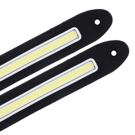 ЕРМАК Дневные ходовые огни, LED 80шт, гибкий резин. корп., 255мм, 12V, белый, 2шт