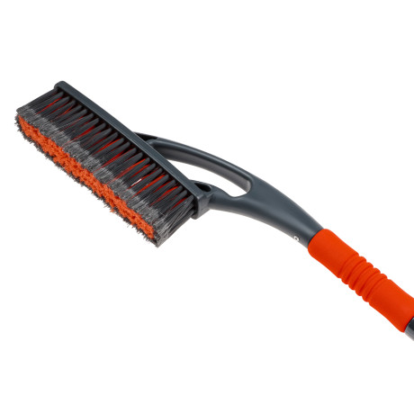 ЕРМАК Щетка для уборки снега с распушенной щетиной+скребок, 59x10см