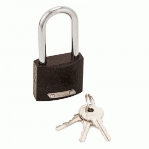 Замок навес Аверс PD-01-32-L чугун, Ш32*В72мм, удлин. дуж d=5мм автомат, 3анг кл.(240,12)