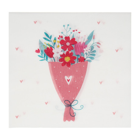 Набор салфеток бумажных "Букет", 33x33 см, 12 шт