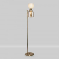 EUROSVET Торшер E27 2x60W 280x1608 металл латунь/белый/тонированный Tandem 01085/2 a052293
