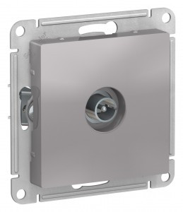 Systeme Electric AtlasDesign мех. конн. TV антен. СУ 1 мест. алюм.(пл.осн RG6, 0,7dB) ATN000393(10!)