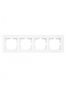 Lezard VESNA рамка акрил СУ 4 мест., гориз., белый матовый 742-5380-149