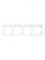 Lezard VESNA рамка акрил СУ 4 мест., гориз., белый матовый 742-5380-149