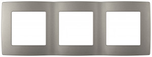 ЭРА 12 рамка СУ 3 мест. титан 12-5003-16